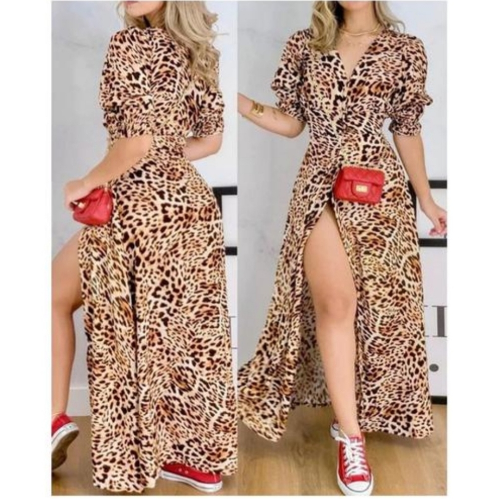 Cheetah print dress